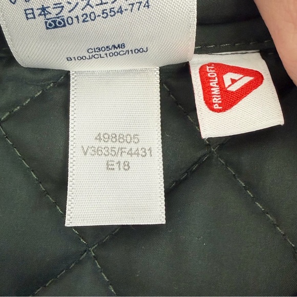 Lands' End Womens Quilted Barn Jacket Corduroy Collar Green Size M/P - Picture 13 of 13